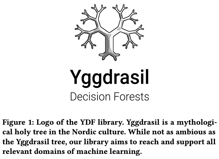 The logo for the Yggdrasil decision forests library.
